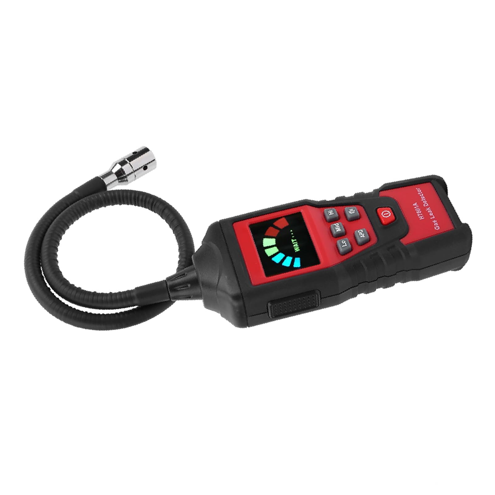 Jiawu Detector de Gas Portátil HT601A Analizador de Probador de Fugas de Gas Natural con Sonda Flexible de 40 Cm Pantalla LED Alarma de Reinicio Automático para el Hogar, Cocina, Baño, Transporte de