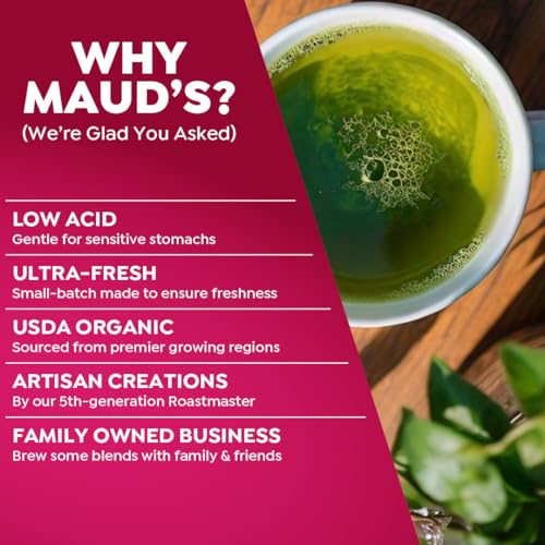 Image of Maud's Organic Matcha Green Tea Pods, 80ct | Gourmet Blended Green Tea Leaves in Single Serve Tea Pods - Compatible with Keurig Coffee Makers