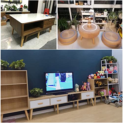 Patas de madera cónicas para mesas con placa de montaje robusta de bricolaje 7