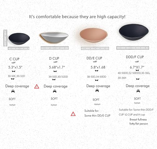 Image of WMugthome 3 pairs C /D /DD Cup Round Soft Bra Inserts Pads Removable for Sport Bra Cups insert and Bikini Top Swimsuit Inserts