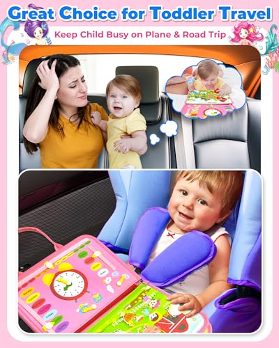gojmzo busy board montessori toys for toddler girl birthday gifts busy book sensory toys for toddlers learning educational toddler travel activities