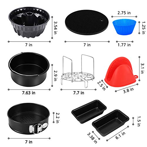 Esjay Cake Baking Pan Set for Ninja Foodi 6.5, 8Qt, Instant Pot 6, 8Qt, Air Fryer Accessories - Thumbnail 6