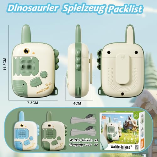 Spielzeug ab 3 4 5 Jahre,Walkie Talkie Kinder Dinosaurier Spielzeug ab 3 4 5 6 7 8 Jahre Geschenke Junge Mädchen 3-10 Junge Mädchen Outdoor Spiele für Kinder Walki Talki Geschenke Weihnachten Ostern