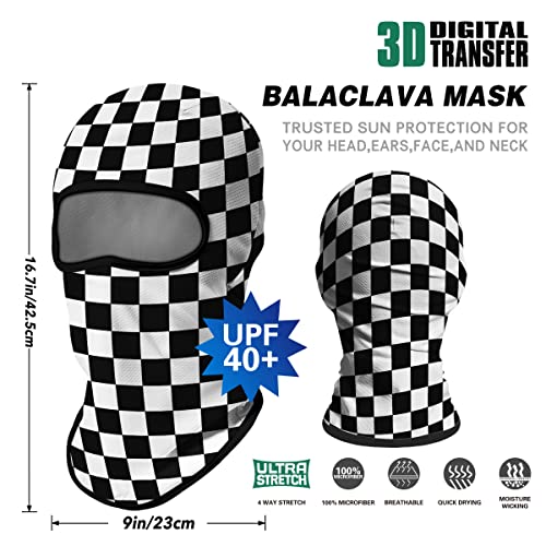 Image of Red Plume 3PCS Balaclava Full Face Mask Ski Mask UV Protection Cover Motorcycle Full Face Mask for Men Women Outdoor Sports