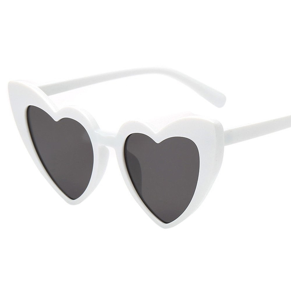 Generic Women Retro Fashion Heart-shaped Shades Sunglasses Integrated Glasses 80s Glasses Frames for Women A One Size CZVgfnUp4