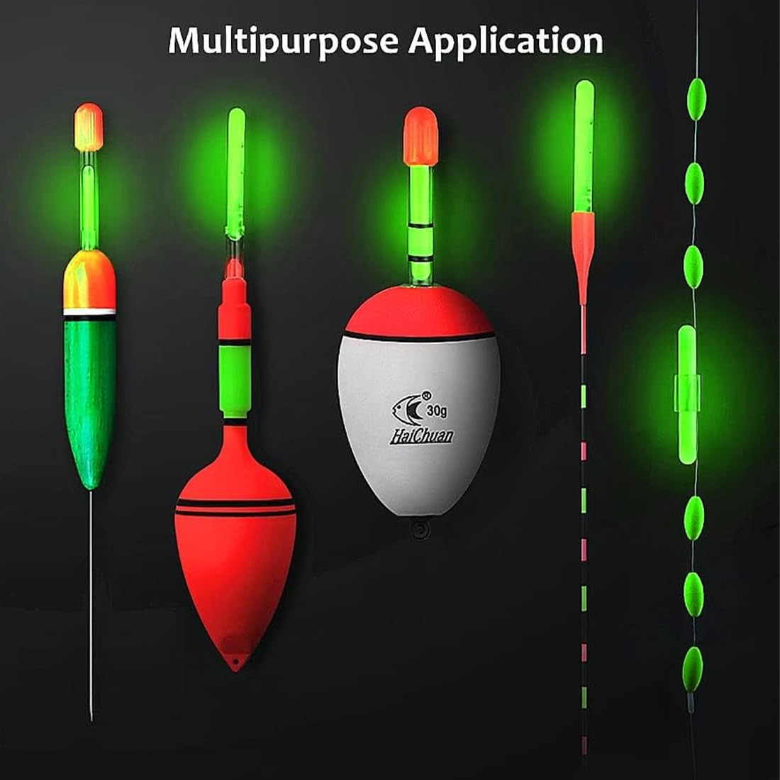 Lumière de pêche de Nuit, Bâtons Lumineux pour Canne à Pêche, Starlight Peche, Glow Stick Pêche de Nuit, Lumières De Bobber De Pêche Vert Fluorescent Lumière, pour Pêche De Nuit (50 pièces)