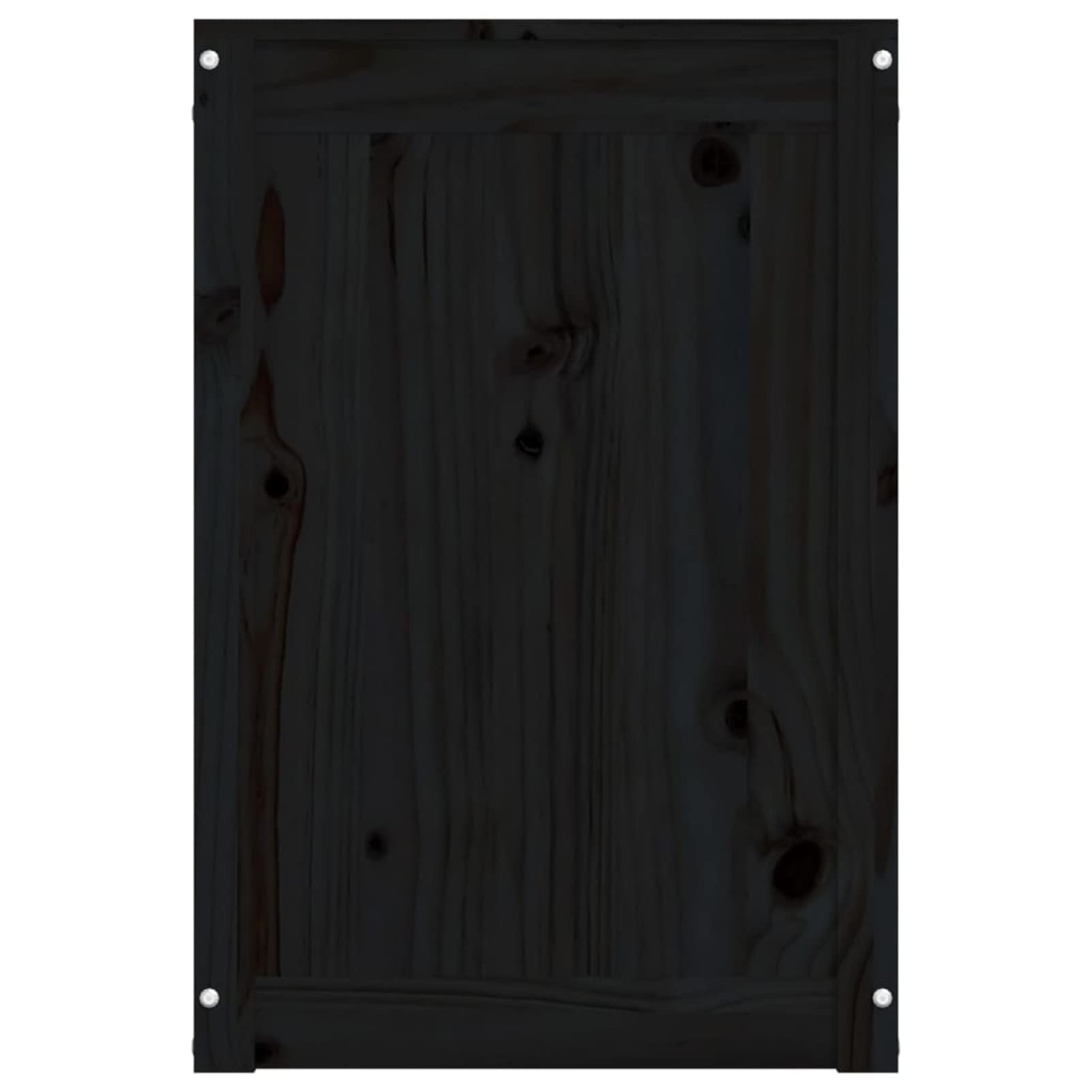 Homgoday Caja para la colada negra 88,5 x 44 x 66 cm madera maciza de pino, muebles, baúles y baúles, contenedor de jardín, porta herramientas de jardín, puf de exterior, baúl de exterior