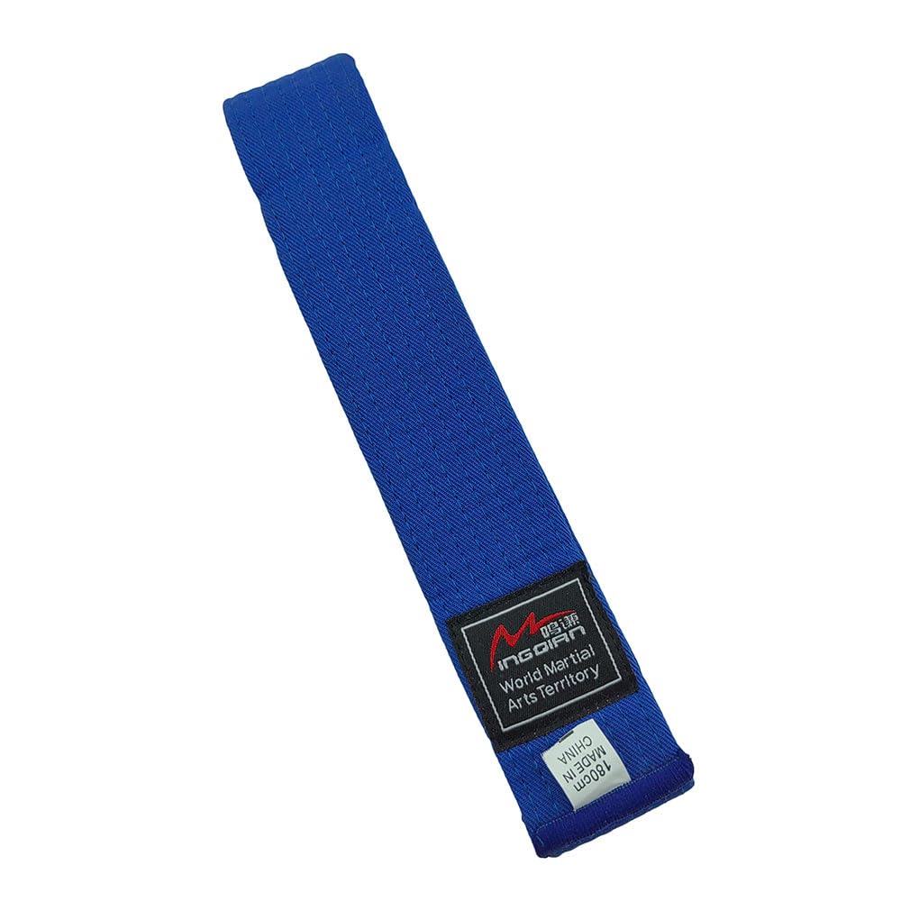 MingQian Ceinture de Taekwondo, Karaté, Judo, Aïkido, Arts Martiaux, Grade de couleur : blanc, jaune, vert, bleu, rouge, noir, tour de taille 4 cm, longueur 200 cm-320 cm