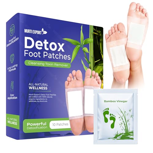 Image of Detox Foot patches (10 Patches) Cleansing Toxin Remover Foot Pads Pain Relief Stress Relief Sleep Patch for Detoxification For Men And Women (Pack of 1)