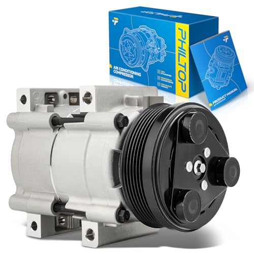 Image of PHILTOP Air Conditioner AC Compressor for Ford Mustang 1995 5.8L,1994-1995 5.0L,2005-2006 4L,Explorer 1996-2001 5.0L,Aerostar 1990-1997 3L,Thunderbird 1991-1993 5L,Mountaineer 97,98-01 5L,Cougar 91-93