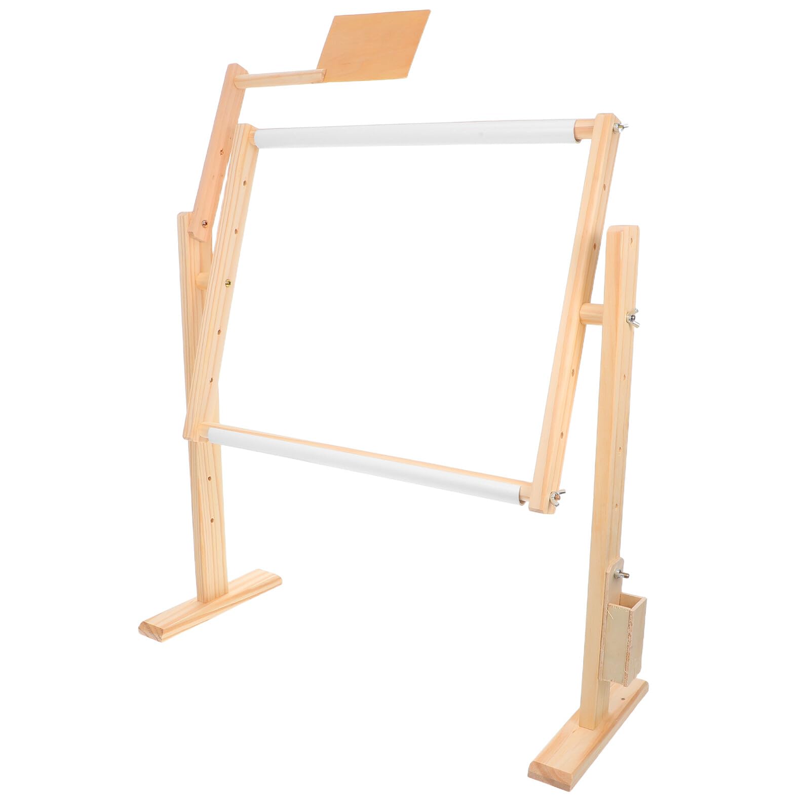 UKCOCO Bastidor de Bordado Giratorio Ajustable Bastidor de Punto de Cruz de Madera Soporte para Manualidades de Costura para Proyectos de Bordado Casa