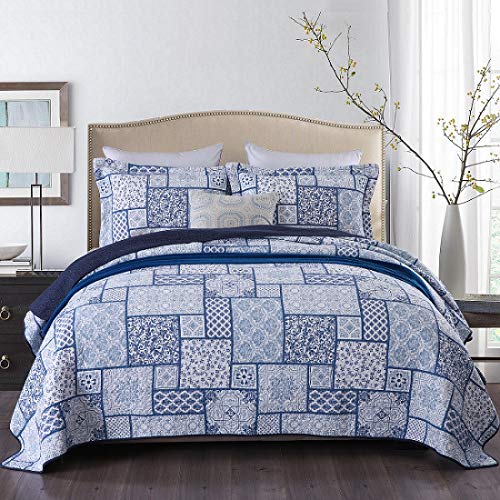 Qucover Cubrecamas (Cuadros-230 * 250cm+50 * 70cmx2)