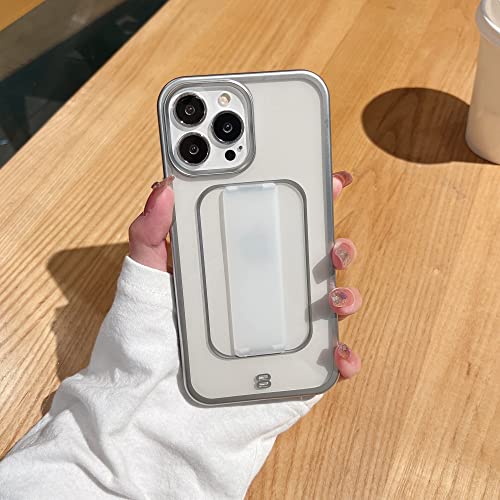 Étui carré pour iPhone XR avec support poignet blanc transparent