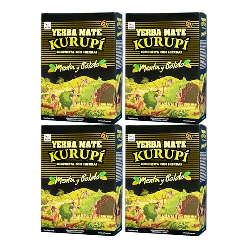 Kurupi Yerba Mate Menta Boldo 4 Pack