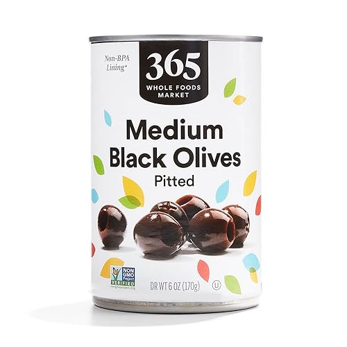 365 by Whole Foods Market Olives Black Ripe Pitted Mediano 6 onzas