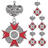 Utilisation multifonctionnelle : les broches pour hommes et femmes peuvent être utilisées comme épingles à revers, épingles à col ou bijoux de couronne décoratifs, ajoutant un charme royal à n'importe quelle tenue, broche médaille pour homme, épingles de sûreté