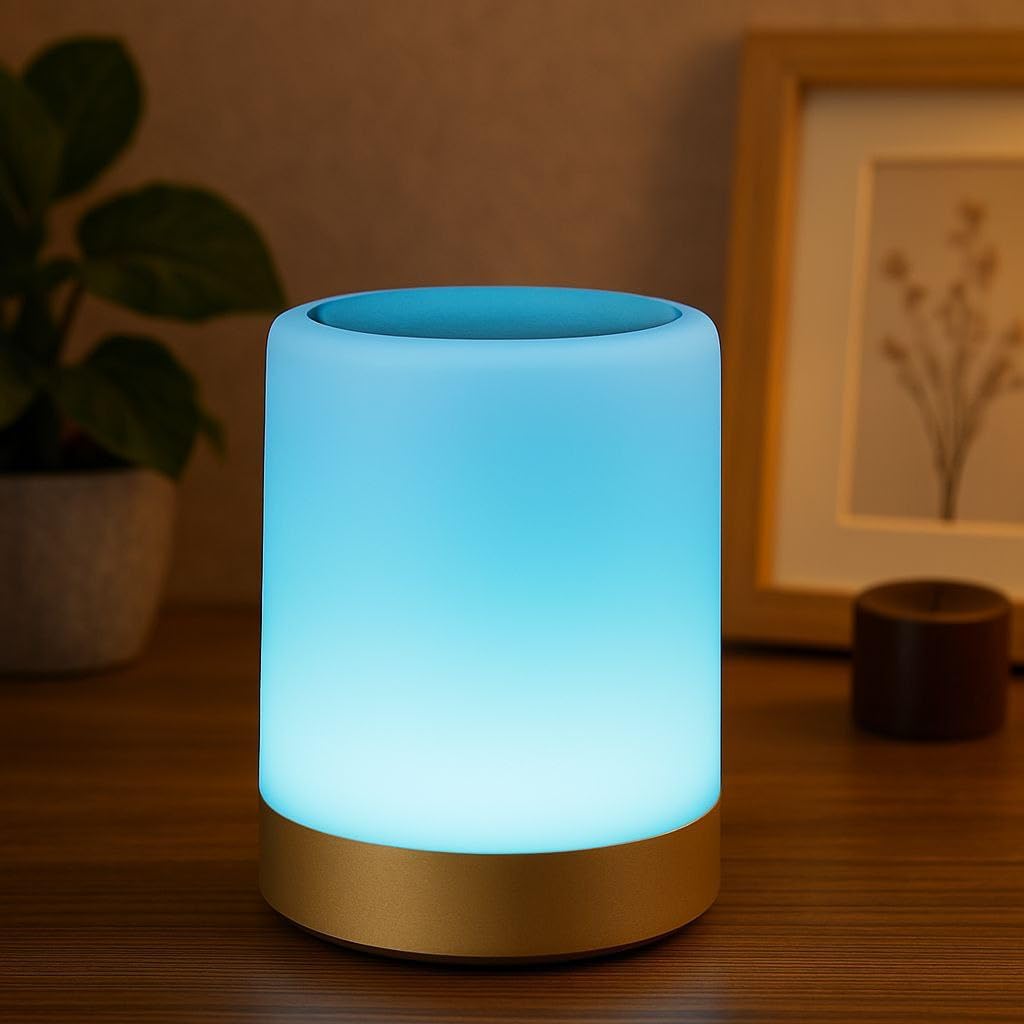 Luminária de Mesa De Cabeceira Sensível ao toque Portátil Abajur Adequada Para Quarto Sala Touch Sem Fio USB Iluminação Com Mudança de Cor RGB- SHACK