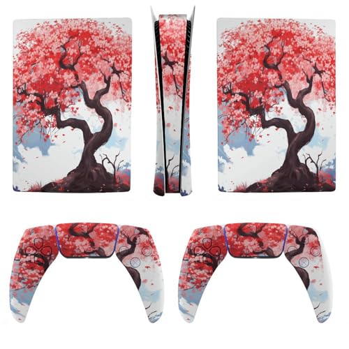 Buyidec Cherry Tree Blossom for Model 5 Skin Accessories Cover Skins Anime Vinyl Cover Sticker Full Set for Model5 Digital Version