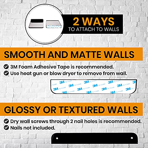 Boxy Concepts Hat Rack For Wall - Pack Of 4 Premium Hat Organizer For Baseball Caps - Hat Storage, Hat Holder, & Hanger Your Ball Caps - Plastic Wall Mountable Display Shelf With 3M Foam Adhesive Tape #TOP1