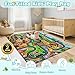 AlphabetAcre Kids Rug, 3x5 Ft Non-Slip Monster Truck Play Rug, Extra Thick (0.4in), Educational LearningTraffic Road Car Carpet for Nursery, Classroom, Playroom & Bedroom