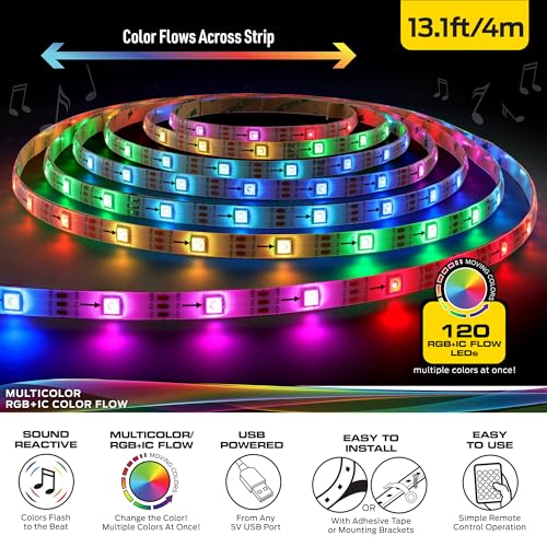 Tira de luces LED RGB multicolor 2 unidades 26.2 pies total miniatura 2