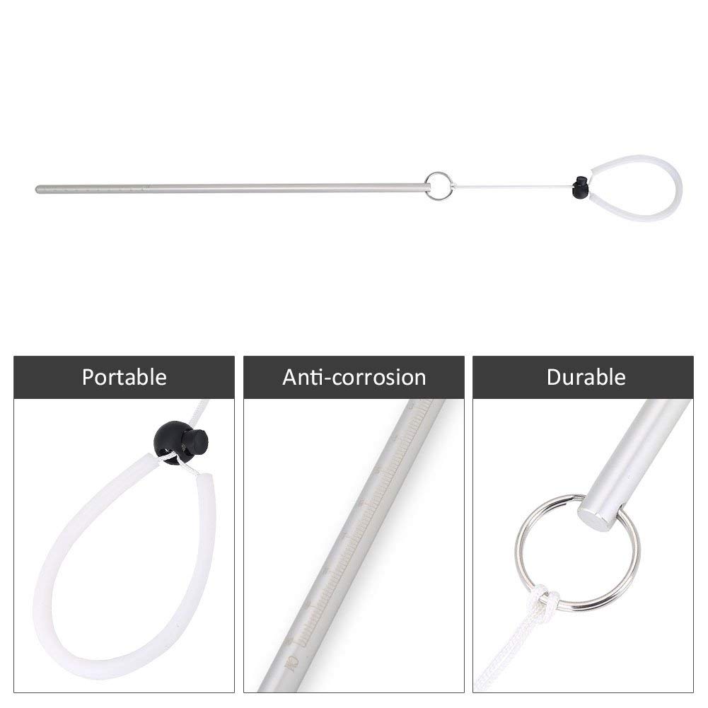 VGEBY1 Immersione Puntatore Bastone, Puntatore in Metallo Subacqueo Bastone da Sub con Impugnatura da Sub per Appassionati di Immersioni(Argento) Forniture per Il Nuoto