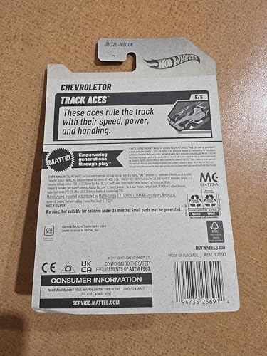 Hot Wheels Chevroletor Treasure Hunt Track Aces, Chevrolet Die-Cast Car, 1:64 Scale, Blue - image 6