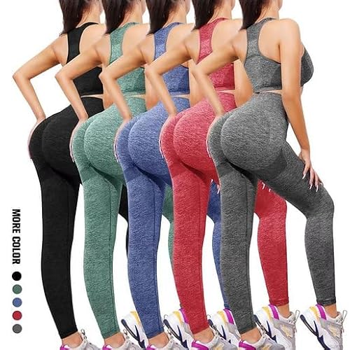 Conjunto Academia Fitness Feminino Calça Legging levanta Bumbum+ Top