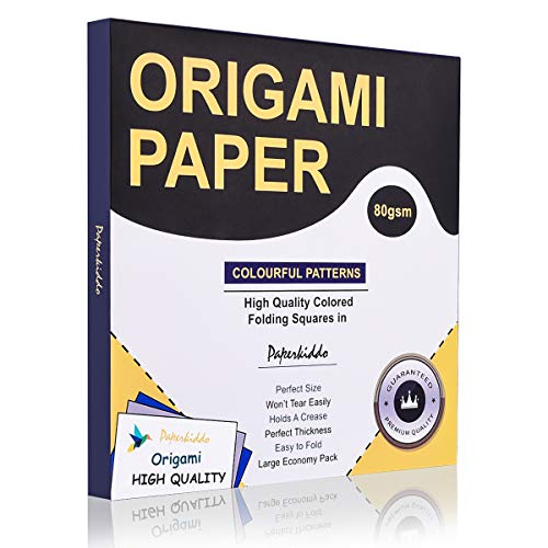 Paperkiddo Japanese Washi Origami Paper 100 Sheets 10 Different Pattern Double Side Printing Square Folding Paper Bronzing Premium Quality Arts And Crafts Projects For Kids Adults 6X6 Inch #TOP7