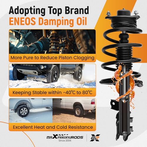 Image of maXpeedingrods Front Strut for Kia Forte Sedan & Forte Koup 2010-2013 | Forte5 2012-2013, 172721 172720 Complete Shock Absorber with Coil Spring Assembly (2pcs Front Strut)