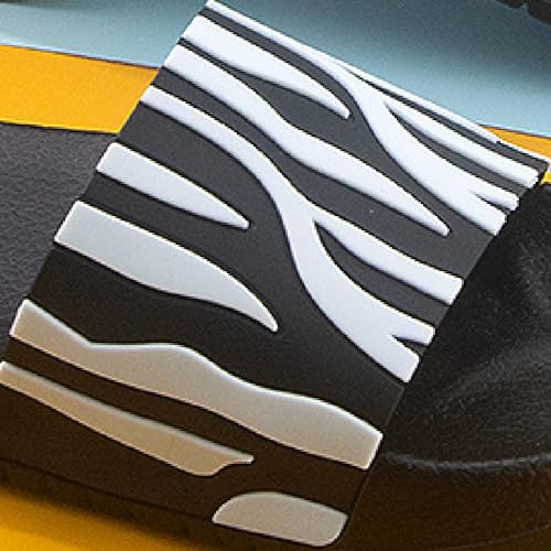 Premium Comfort Zebra Pattern Yoga Mat Sildes Sandals Summer Slippers For Men Indoor Outdoor Non Slip Footwear Plus Size4