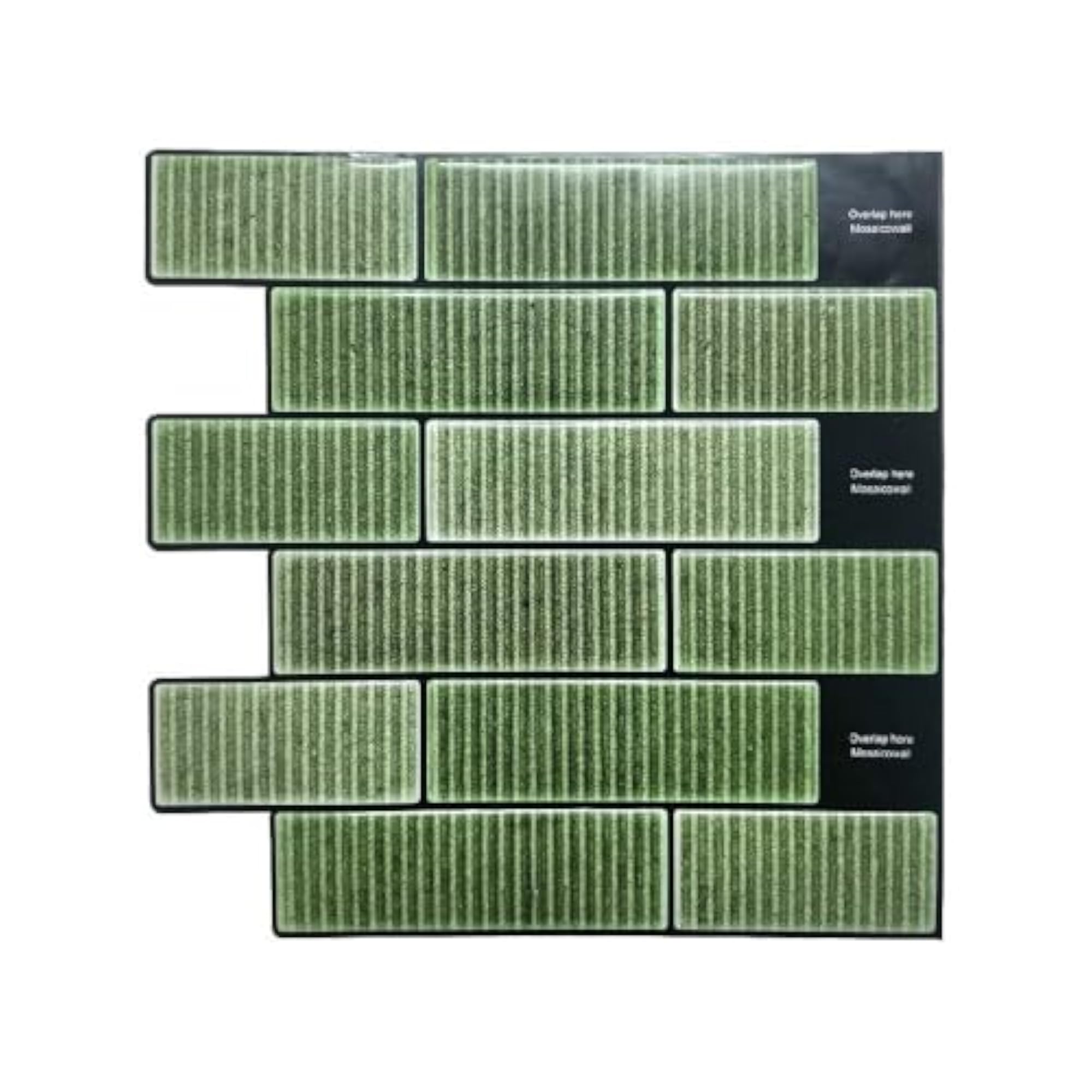 Olive Green Subway Peel and Stick Wall Tile