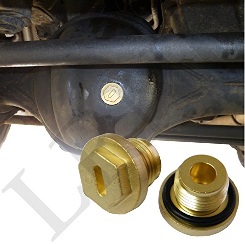 BRITPART FRONT & REAR DIFFERENTIAL OIL LEVEL PLUG SET OF 2 BRASS COMPATIBLE WITH LAND ROVER DISCOVERY 2 1999-2004 PART # FTC5403 X2 / FTC5403B X2
