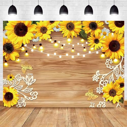 Fondo Fotográfico Floral Amarillo 7x5ft Yongqian miniatura 1