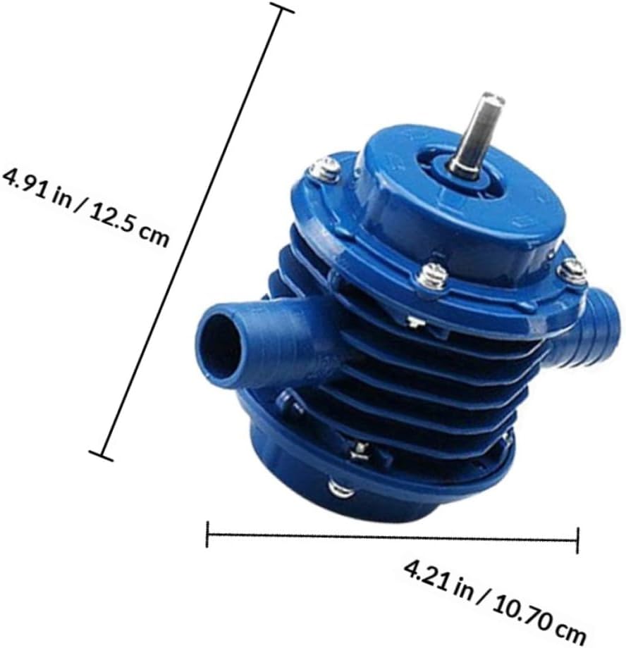 Mini Self-priming Water Pump for Hand Drill, Plastic Household Utility Pump for Aquarium Circulation and Pond Water Transfer, Blue Compact Design