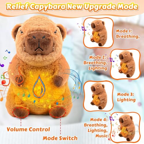 Breathing Teddy Capybara Anxiety Relief Plush - Image 3