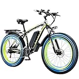 Electric mountain bike: Our dual-motor bicycle fat tire is a device with a high-speed brushless hub motor that can reach a peak of 2000W, a torque of up to 85NM, and a top speed of up to 28MPH. It can provide sufficient power to handle steep hills up...