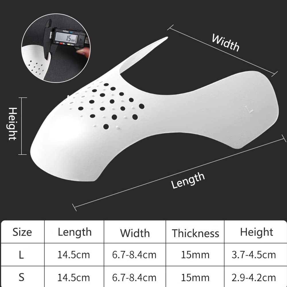 4 Pares Protectores Zapatillas Escudo de Zapatos Antiarrugas Calzado Protección Previenen Arrugas Pliegue Deporte Zapatilla