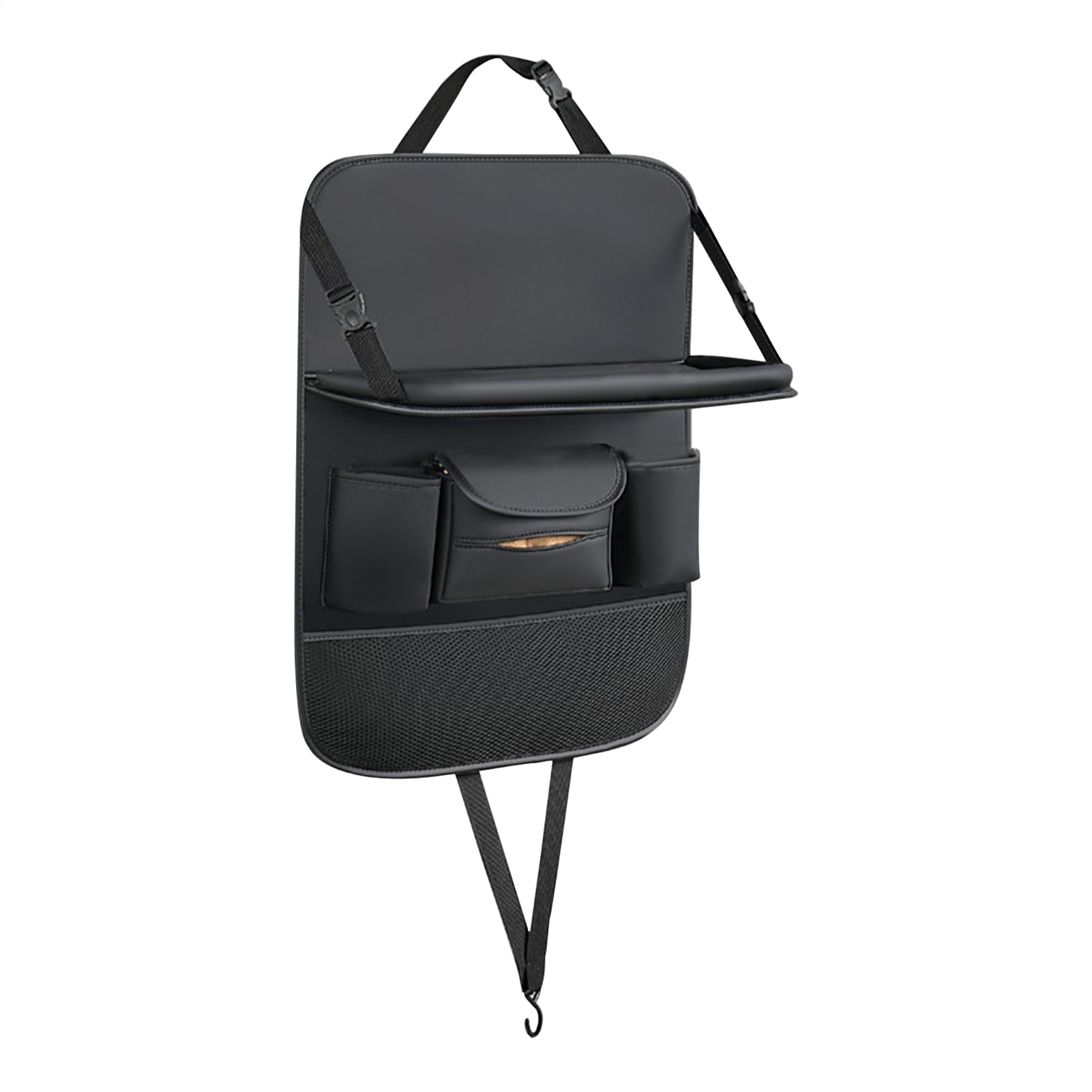 Organiseur de siège arrière pour voiture avec plateau pliable et poches pour SUV