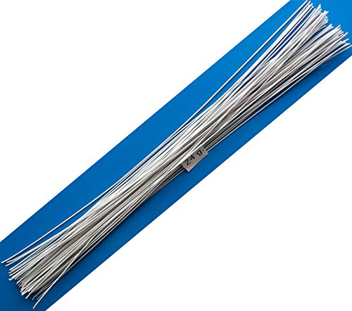 24 Gauge White Cotton Covered Floral Wire - 60 feet per Bundle (118.3m) in 12 inch (30.5cm) Lengths image 2