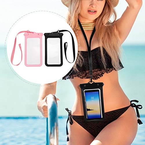BESPORTBLE 2Pcs Caso Universal Do Telefone Celular Com Tela de Toque À Prova D' Água Bolsa Dry Saco
