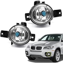 TOPUS Pair Fog Lights for BMW X6 E71 E72 2008 2009 2010 2011 2012 2013 Fog Lamp Left Driver & Right Passenger Side W/O Bulbs 63177187631 63177187632 faros antiniebla neblineros para autos delantero