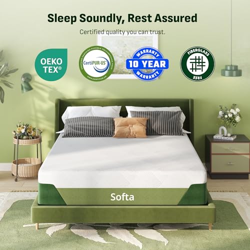 Image of Softa Queen Adjustable Bed Frame with 12 inch Gel Memory Foam Mattress, Synchronized Head & Foot Lift, Electric Bed Base with Remote Control, 600 LBS Capacity, Whisper Quiet Motor, CertiPUR-US Certified
