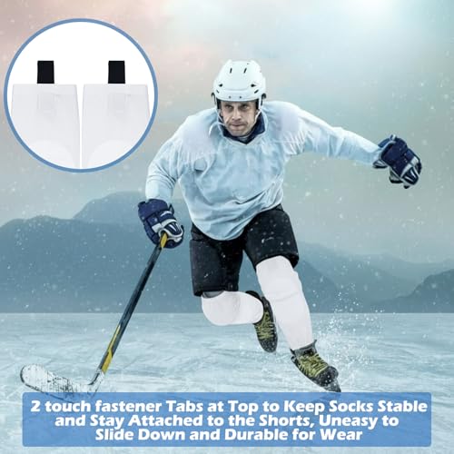 Image of 2 Pairs Practice Ice Hockey Socks Solid Color Ice Hockey Socks for Men Youth and Adult