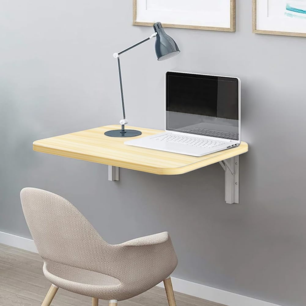 Shally Dogan Folding Wall Table, 60 x 40 cm, Wood, Folding Shelf, Versatile Space-Saving Wall Shelf, PC Desk, Dining Table, Living Room, Living Room, Bathroom, Kitchen (Oak)