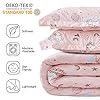 JSD Pink Unicorn Kids Comforter Set Twin Size, 2 Piece Girls Rainbow Microfiber Comforter with Pillow Sham, Lightweight All Season Washable #3