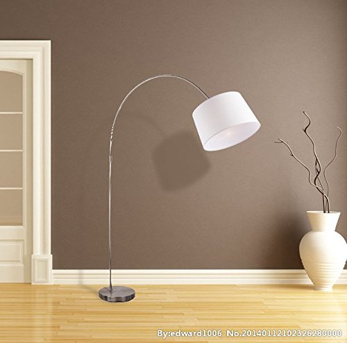 Merax Comtemporary Arc Floor Lamp Bedroom Reading Room Lamp,Nickel