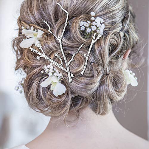 Rechicgu Silver Plated Chic 4Pcs Christmas Tree Branch Hair Pin Headband Dress Snap Barrette Clip Fascinator #TOP1