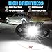 8pods Pure White Led Rock Lights for Trucks 6000k Aluminum Alloy Super Bright IP68 Waterproof for Utv ATV SUV RZR Rv Trucks Pickup Car Boats Neon Underglow White Rock Lights with Switch Kit