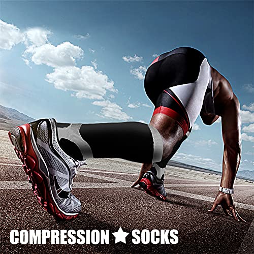 Image of Copper Compression Socks (3 Pairs), 15-20 mmhg is BEST Athletic & Medical for Men & Women, Running, Flight, Travel, Nurses - Boost Performance, Blood Circulation & Recovery